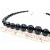 Image 2 : ESTATE 925 SILVER CLASP FACETED OBSIDIAN NECKLACE