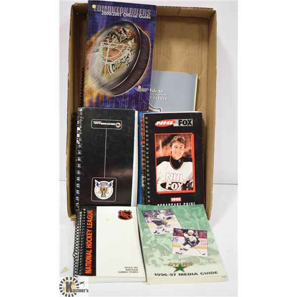 BOX W/ 80'S-90'S EDMONTON OILERS MEDIA PROGRAMS &