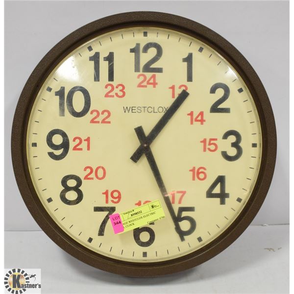 VINTAGE WESTCLOX ELECTRIC WALL CLOCK