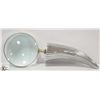 Image 1 : VINTAGE CHROME HORN-HANDLED MAGNIFYING GLASS