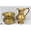 Image 1 : BRASS SPITOON AND KETTLE