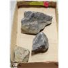 LOT OF 3 FOSSIL ROCKS