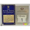 Image 1 : 2 CALENDARS - ONE IS 1951 ROYAL BANK UNUSED