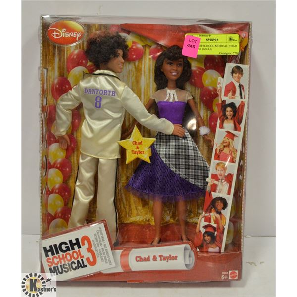 NEW HIGH SCHOOL MUSICAL CHAD + TAYLOR DOLLS