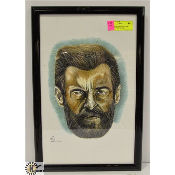 WOLVERINE LIMITED EDITION LITHOGRAPH IN FRAME