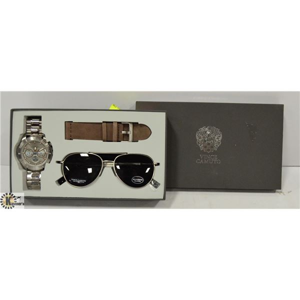 NEW VINCE CAMUTO WATCH & SUNGLASSES SET IN BOX