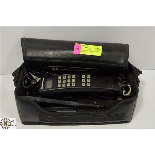 ORIGINAL MOTOROLA BAG PHONE 1980'S VINTAGE