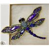 Image 1 : RHINESTONE DRAGONFLY BROOCH (BLUE & PURPLE)