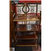 ANTIQUE SHELF 4 TIERED HARP DESIGN