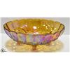 CARNIVAL GLASS FOOTED FRUIT BOWL