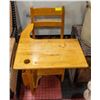 Image 1 : CHILDREN'S WOODEN SCHOOL DESK