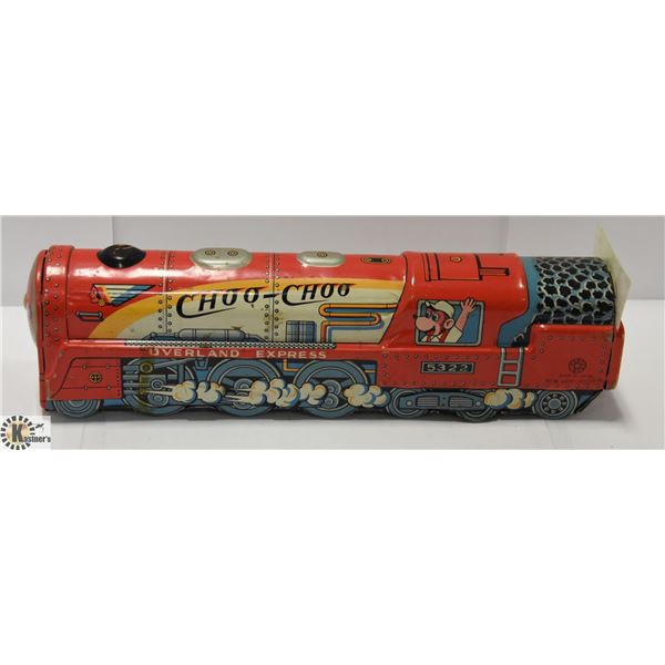 CHOO-CHOO OVERLAND EXPRESS POST WWII TIN TOY TRAIN