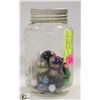 Image 1 : VINTAGE MARBLE COLLECTION IN ANTIQUE NABOB JAR