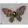 RHINESTONE BUTTERFLY BROOCH