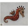 Image 1 : RHINESTONE SEAHORSE BROOCH