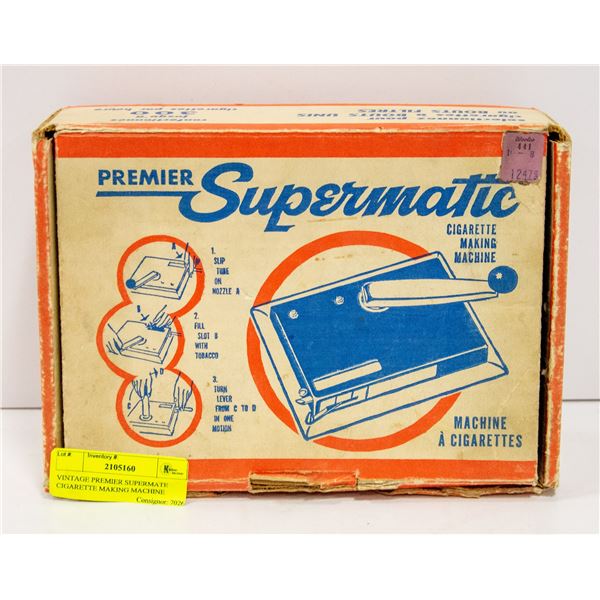 VINTAGE PREMIER SUPERMATE CIGARETTE MAKING MACHINE