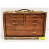 Image 1 : ANTIQUE PORTABLE STORAGE CABINET W/ VELVET LINED