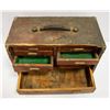 Image 2 : ANTIQUE PORTABLE STORAGE CABINET W/ VELVET LINED