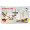 BLUENOSE II 1:75 SCALE WOODEN SHIP MODEL W/ BRASS