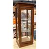 GLASS DISPLAY CASE WITH WOODEN FRAME