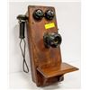 Image 2 : VINTAGE WOOD WALL TELEPHONE