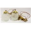 Image 1 : PAIR OF VINTAGE GLASS HANGING LIGHTS