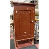 Image 1 : VINTAGE WOODEN LOCKABLE CABINET - PAINTED BROWN