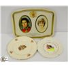 LOT OF ROYAL FAMILY PLATES AND SERVING TRAY