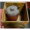 Image 1 : VINTAGE CANADIAN BUTTER CRATE WITH GAS CAN