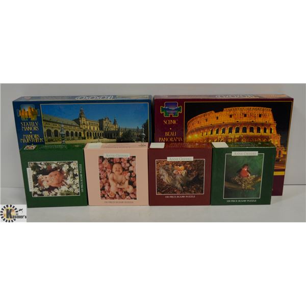 LOT OF 6 SEALED PUZZLES