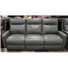 Image 4 : GREY LEATHER ELECTRIC RECLINING SOFA LOVESEAT AND