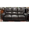 Image 1 : BROWN LEATHER ELECTRIC RECLINING SOFA