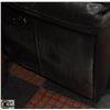 Image 2 : BROWN LEATHER ELECTRIC RECLINING SOFA