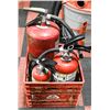 LOT OF 4 FIRE EXTINGUISHERS VARIOUS SIZES -