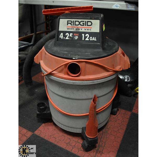 RIDGID WET DRY VAC 4.25 PEAK HP 12 GAL