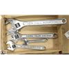 Image 1 : FLAT LOT OF 4 CRESENT WRENCHES