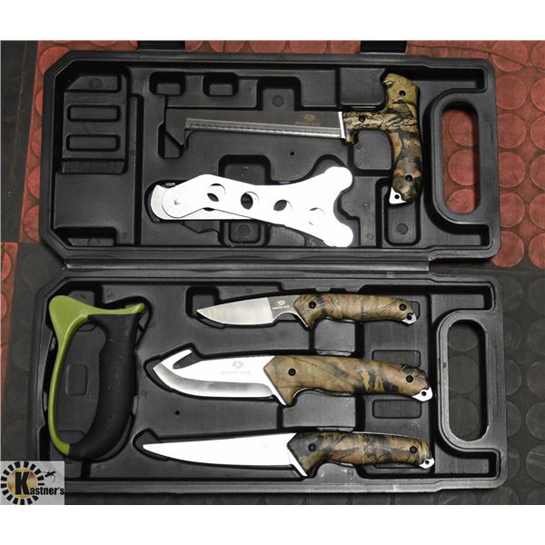 MOSSY OAK BUTCHER KNIFE SET (NEW)