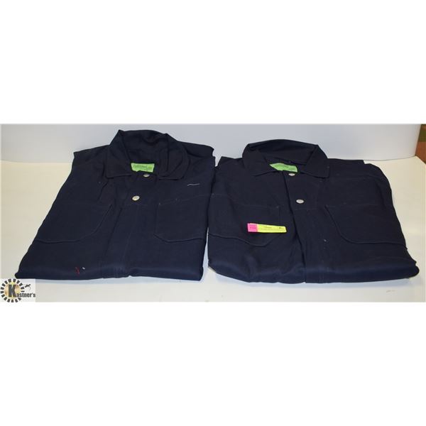 2 PAIR BLUE ONE PIECE COVERALLS SIZE 46