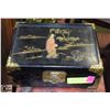 VINTAGE BRASS ACCENT JEWELLEY BOX  WITH MIRROR