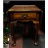 Image 1 : SOLID WOOD DROP LEAF END TABLE