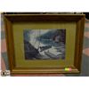 Image 1 : OAK FRAMED FISHING BOAT PICTURE