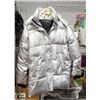 Image 1 : LADIES WINTER COAT SIZE M SILVER COLOR NEW W/