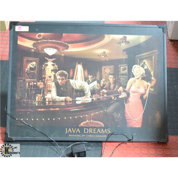 JAVA DREAMS LIGHT UP WALL DISPLAY 32" X 20"