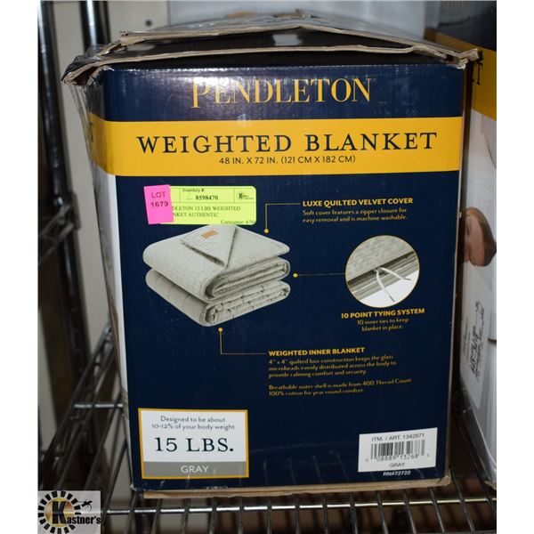 PENDLETON 15 LBS WEIGHTED BLANKET AUTHENTIC