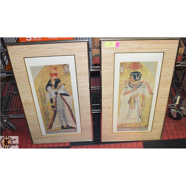 PAIR OF PROFESSIONALLY FRAMED EGYPTIAN PRINTS