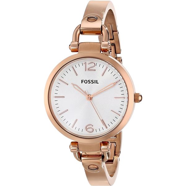 NEW FOSSIL WHITE DIAL ROSE-GOLD TONE 34MM WATCH