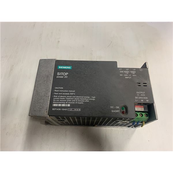 Siemens #6EP1436-1SH01 SITOP Power 20 Power Supply