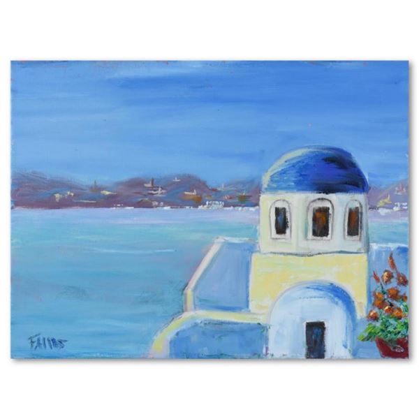 Elliot Fallas, "Grecian Beauty" Original Oil Painting on Canvas, Hand Signed with Letter of Authenti
