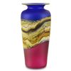 Image 1 : "Small Translucent Strata Urn" Hand-Blown Glass Sculpture, Hand Signed by GartnerBlade Glass.