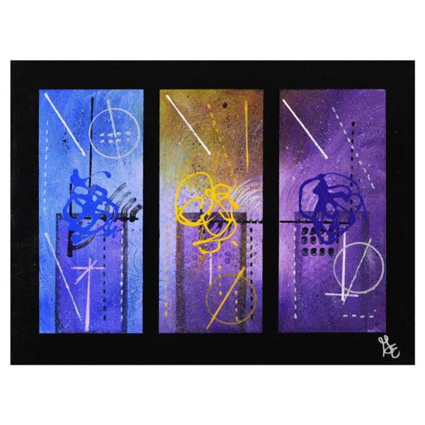 George Marlowe, "Three Bagger" Hand Signed Original Acrylic Painting on Canvas with Certificate of A